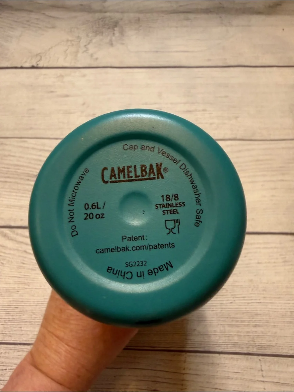 Camelbak Teal Travel Bottle with Black Lid - 20oz